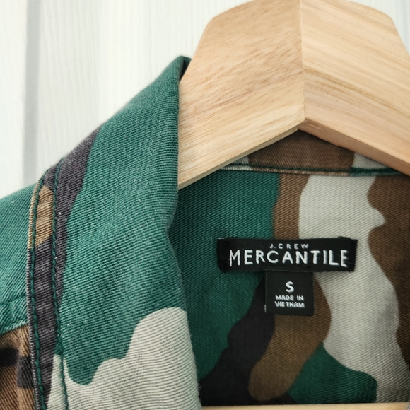 J Crew Mercantile Camo Print Button Up Lightweight Jacket Sz S - Picture 3 of 6